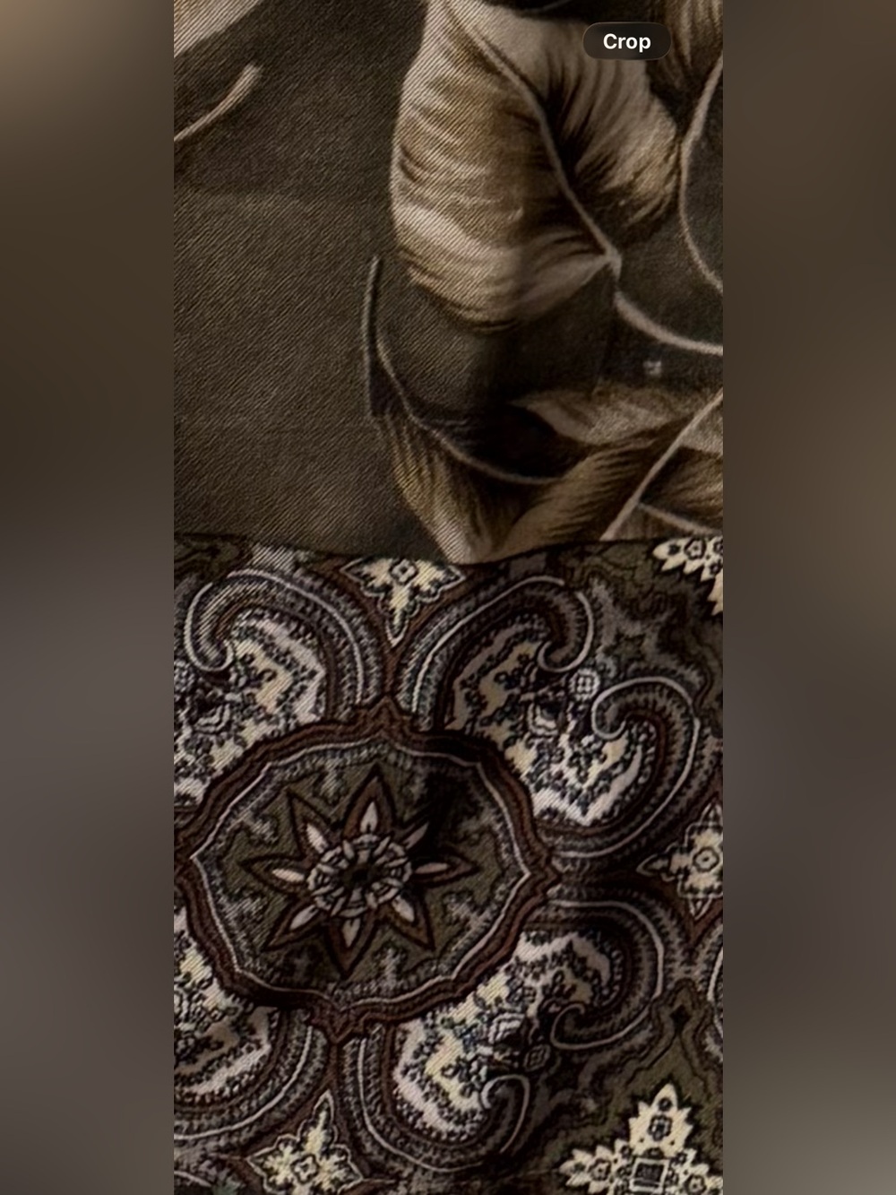 Silk Patchwork Ankle Pants Botanical Boho Pierre-Louis Mascia L - Picture 6 of 8